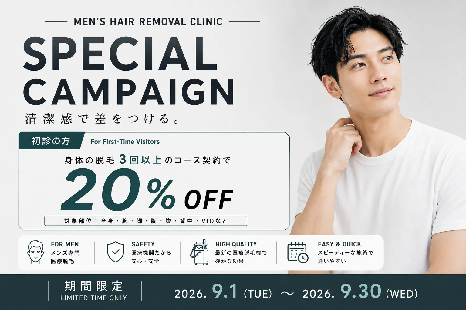 身体脱毛20%OFFキャンペーン画像
